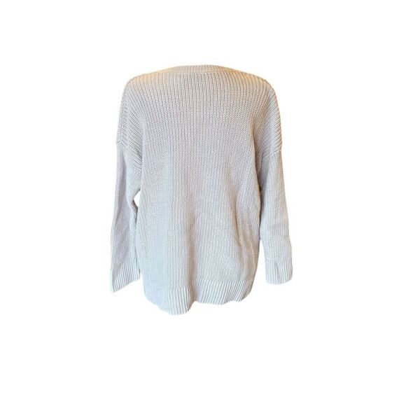 Eileen Fisher Organic Cotton Round Neck Sweater Size Small Cream Pale Purple - Picture 2 of 10